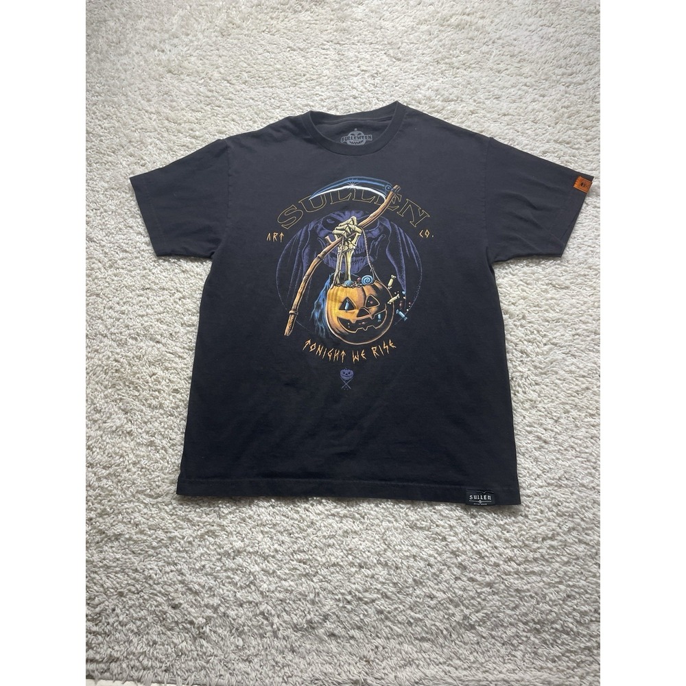 Sullen Sulleween Women's Size L Halloween Black Tee T-shirt EUC